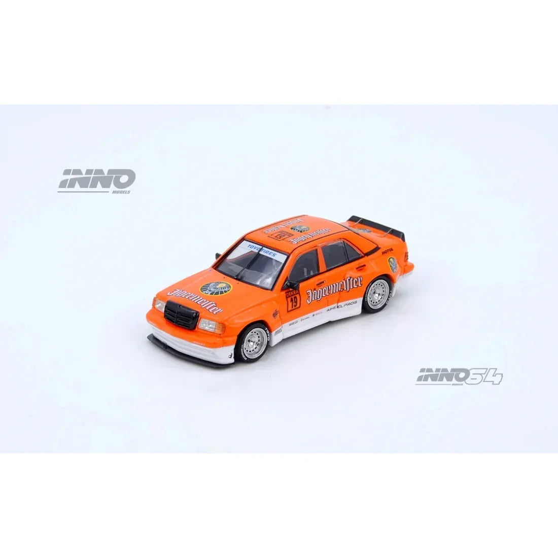 Premium scale diecast model car – Mercedes Pandem Rocket Bunny 190E Jagermeister, 1:64 Scale Collectible