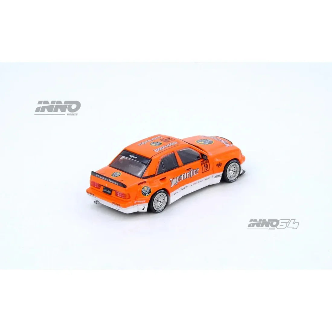Premium scale diecast model car – Mercedes Pandem Rocket Bunny 190E Jagermeister, 1:64 Scale Collectible