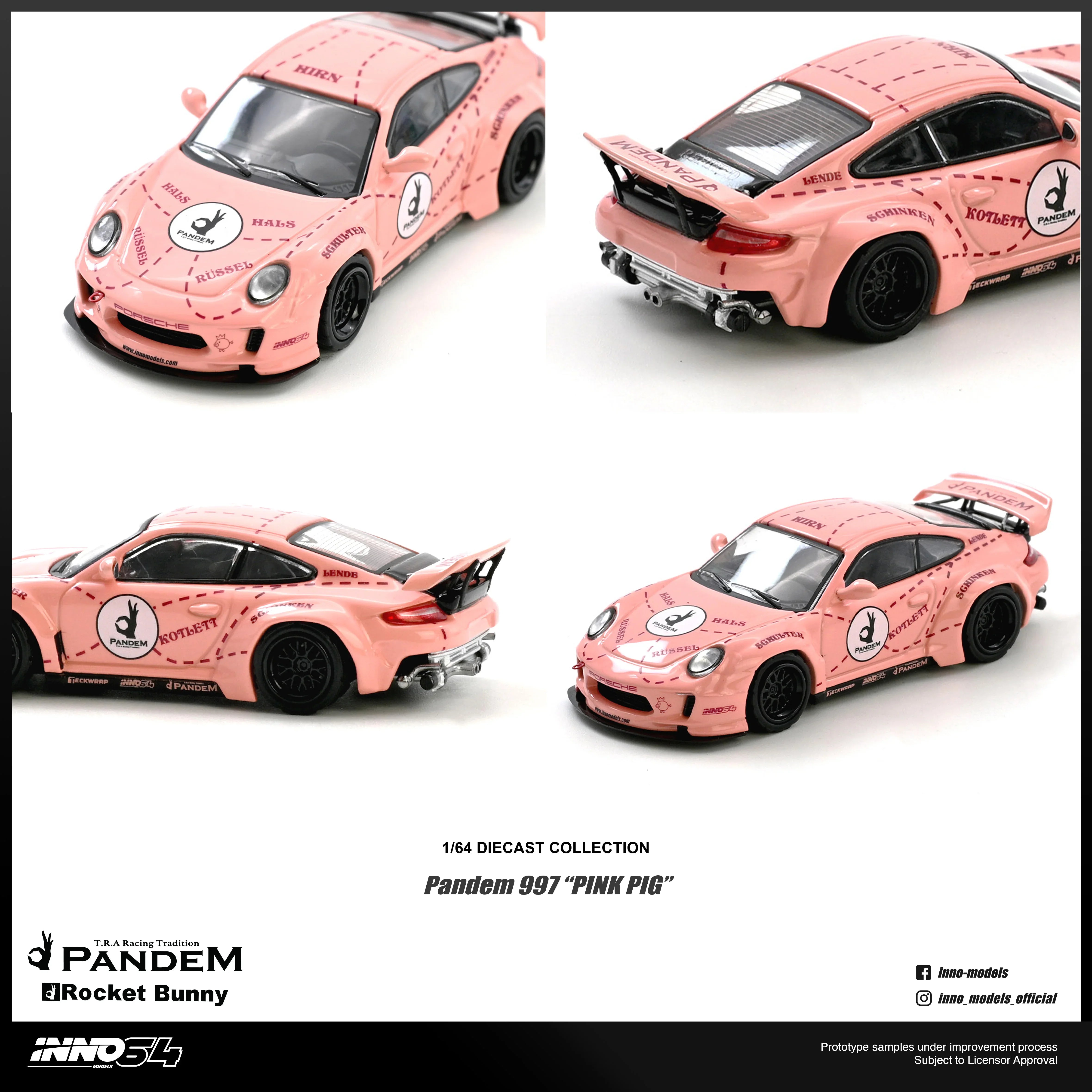 Premium scale diecast model car – *PRE-ORDER* Pandem 997 "Pink Pig", 1:64 Scale Collectible