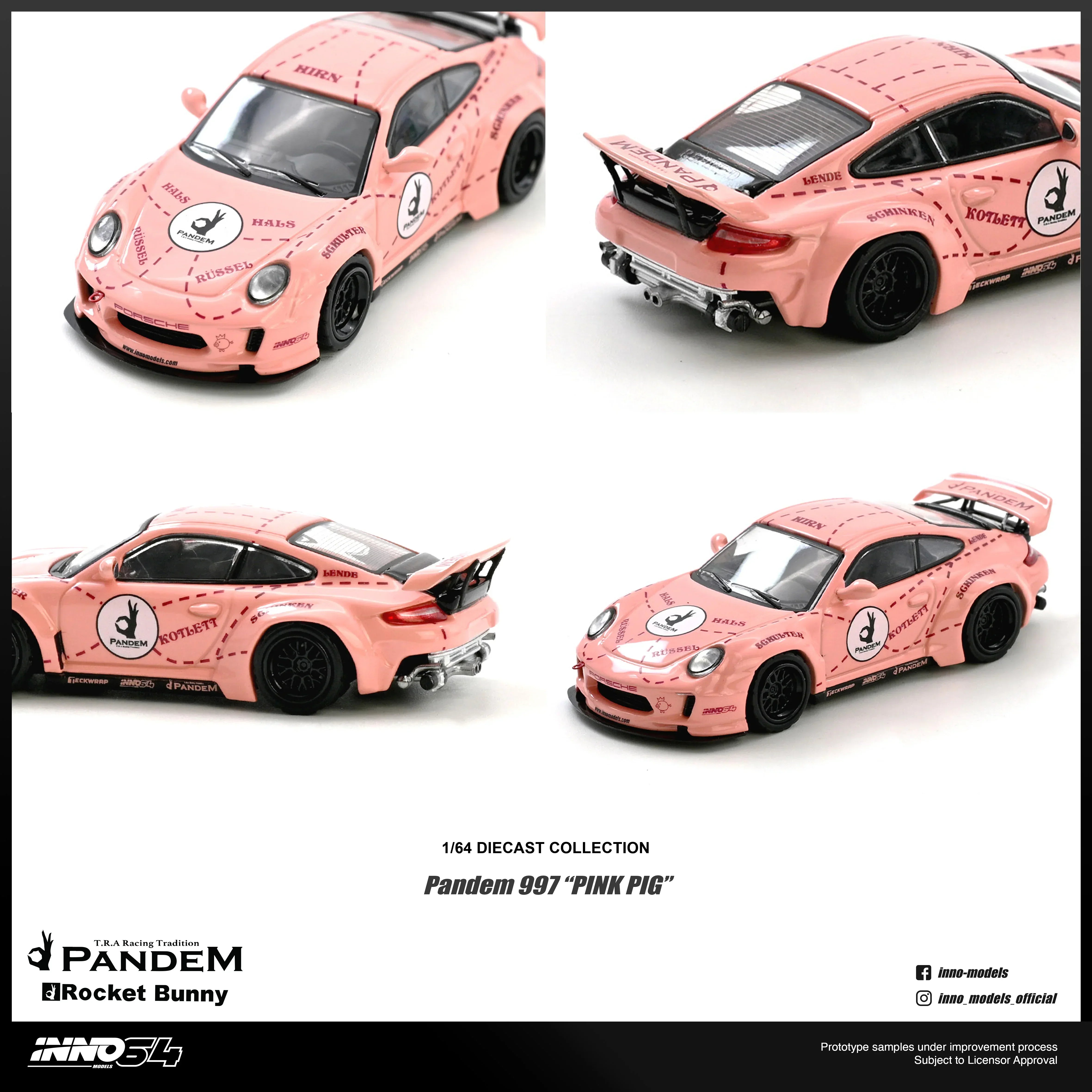 Premium scale diecast model car – *PRE-ORDER* Pandem 997 "Pink Pig", 1:64 Scale Collectible