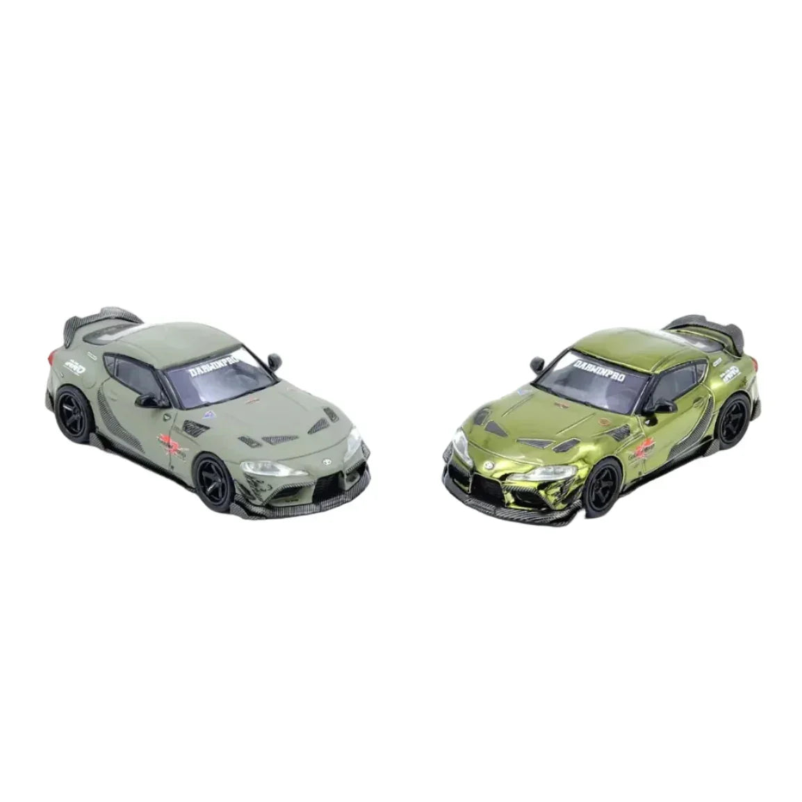 Premium scale diecast model car – *PRE-ORDER* Toyota Supra A90 Darwin Pro, 1:64 Scale (Matt Green) Collectible