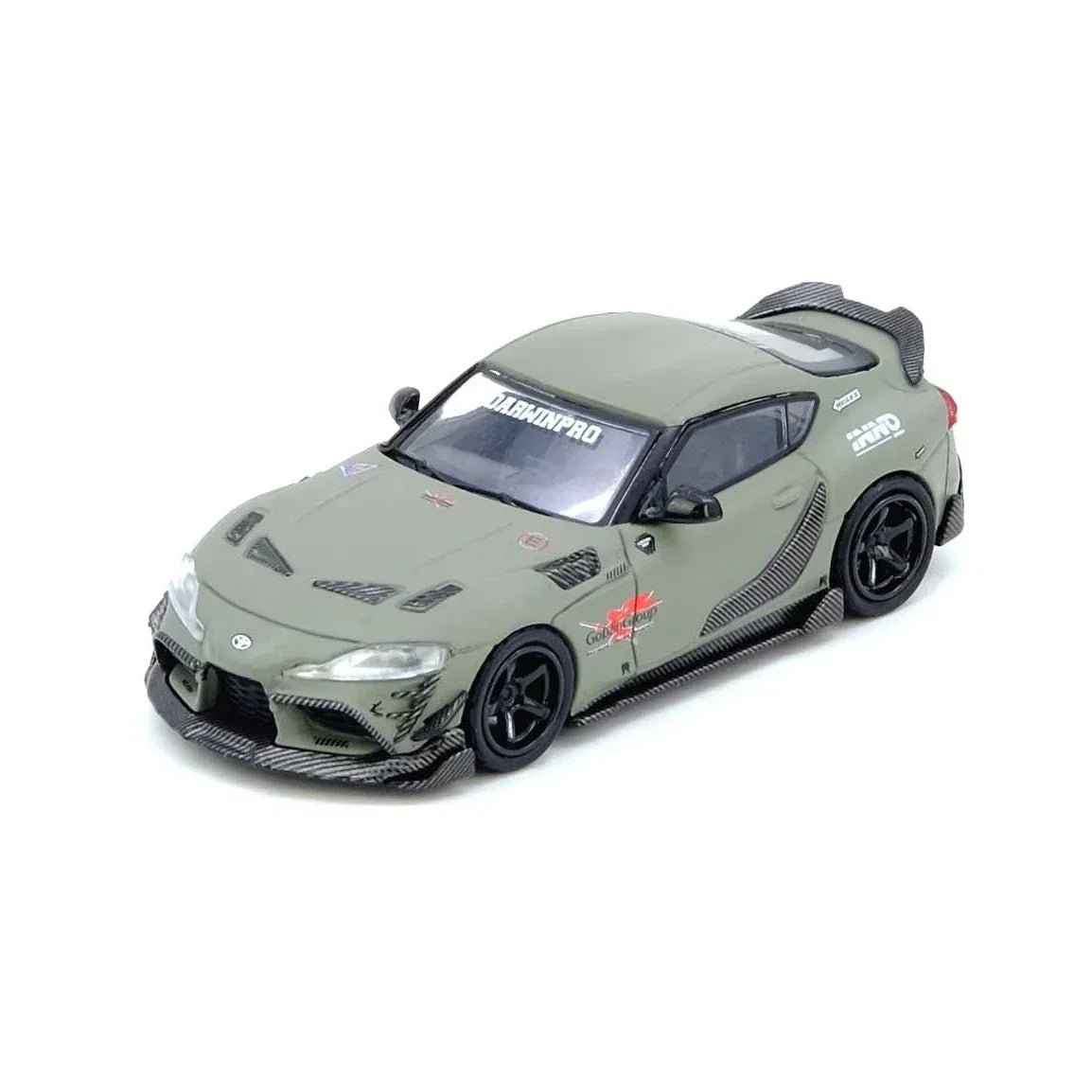 Premium scale diecast model car – *PRE-ORDER* Toyota Supra A90 Darwin Pro, 1:64 Scale (Matt Green) Collectible