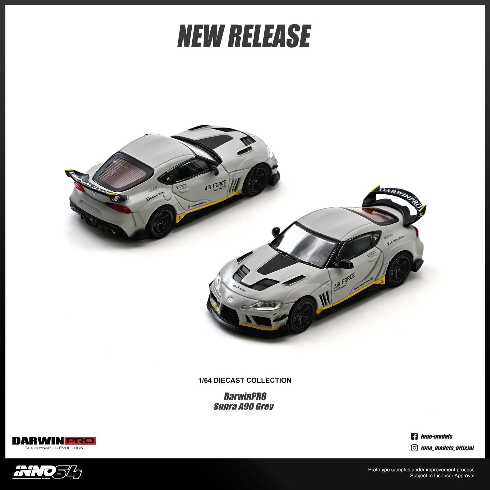 *PRE-ORDER* Toyota Supra A90 "Darwin Pro", 1:64 Scale (Matte Grey)