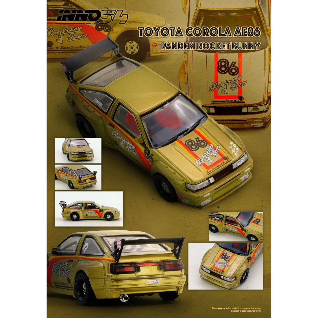 *PRE-ORDER* Pandem Rocket Bunny AE86 Levin, 1:64 Scale