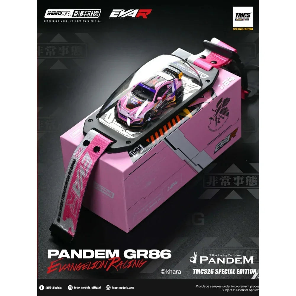 Premium scale diecast model car – *TMCS 2026* D/STANS Pandem GR86 (Chance of Chase), Pink, 1:64 Scale Collectible
