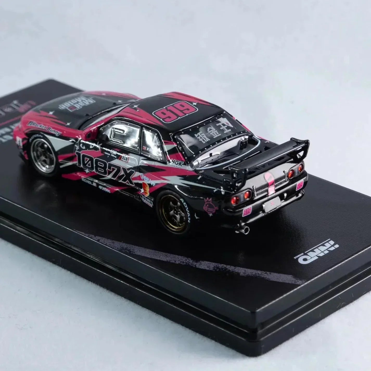 Premium scale diecast model car – *PRE-ORDER* Nissan Skyline GT-R (R32) 1087X Rocket Bunny Racing Echo Gao All In Tuning Show 2024 Special Edition, 1:64 Scale, Collectible