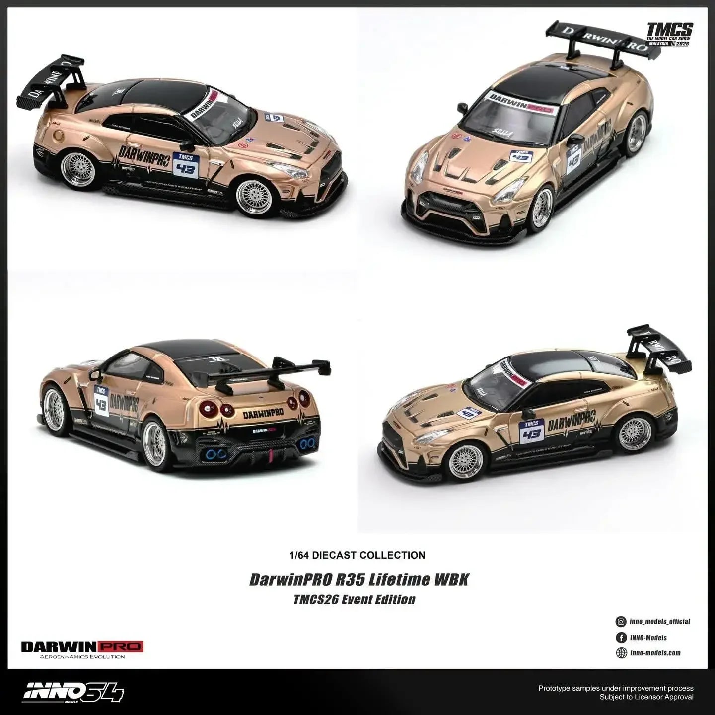 Premium scale diecast model car – *TMCS 2026* Darwin Pro R35, 1:64 Scale Collectible