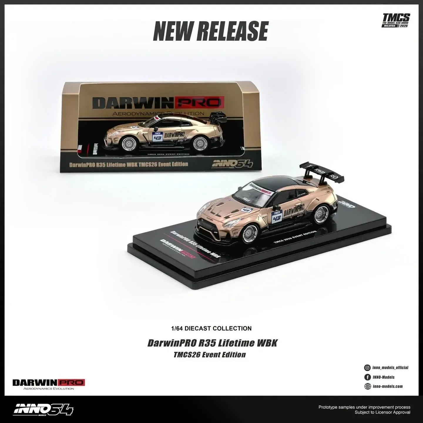 Premium scale diecast model car – *TMCS 2026* Darwin Pro R35, 1:64 Scale Collectible