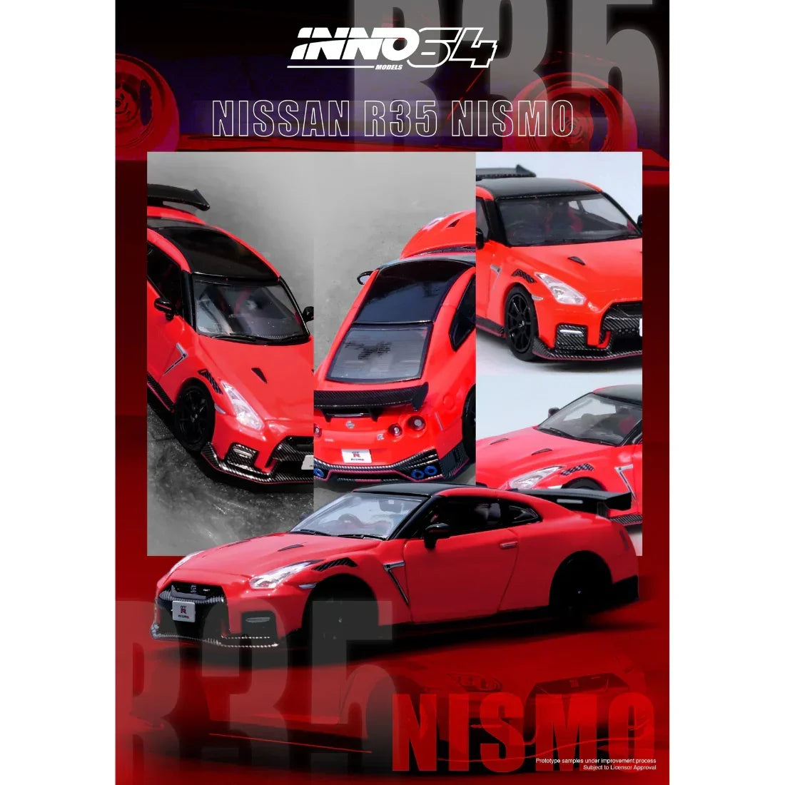 Premium scale diecast model car – Nissan GT-R (R35) Nismo, 1:64 Scale (Red) Collectible