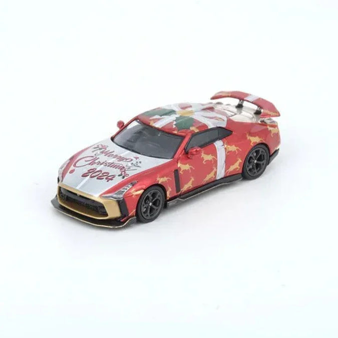 Premium scale diecast model car – *PRE-ORDER* Nissan GT-R50 "X'Mas 2024" Special Edtion, 1:64 Scale (Red) Collectible