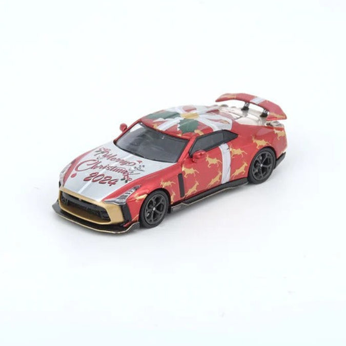 Premium scale diecast model car – *PRE-ORDER* Nissan GT-R50 "X'Mas 2024" Special Edtion, 1:64 Scale (Red) Collectible