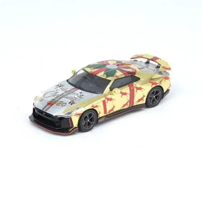 Premium scale diecast model car – *PRE-ORDER* Nissan GT-R50 "X'Mas 2024" Special Edtion, 1:64 Scale (Red) Collectible