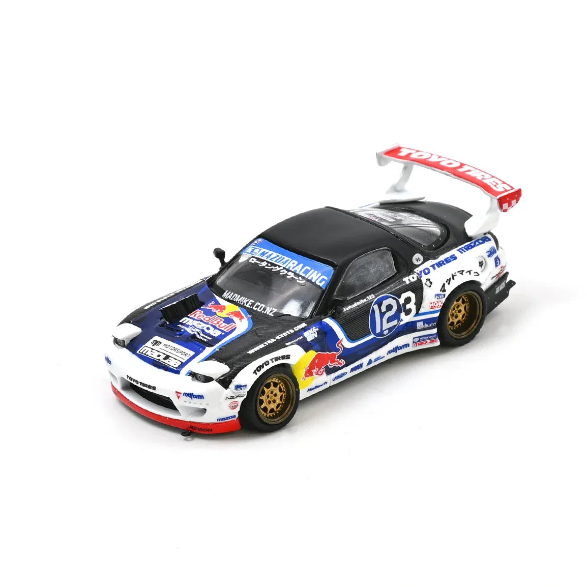 Premium scale diecast model car – *PRE-ORDER* Mazda RX-7 MAD Mike "Madbul Gen8", 1:64 Scale Collectible