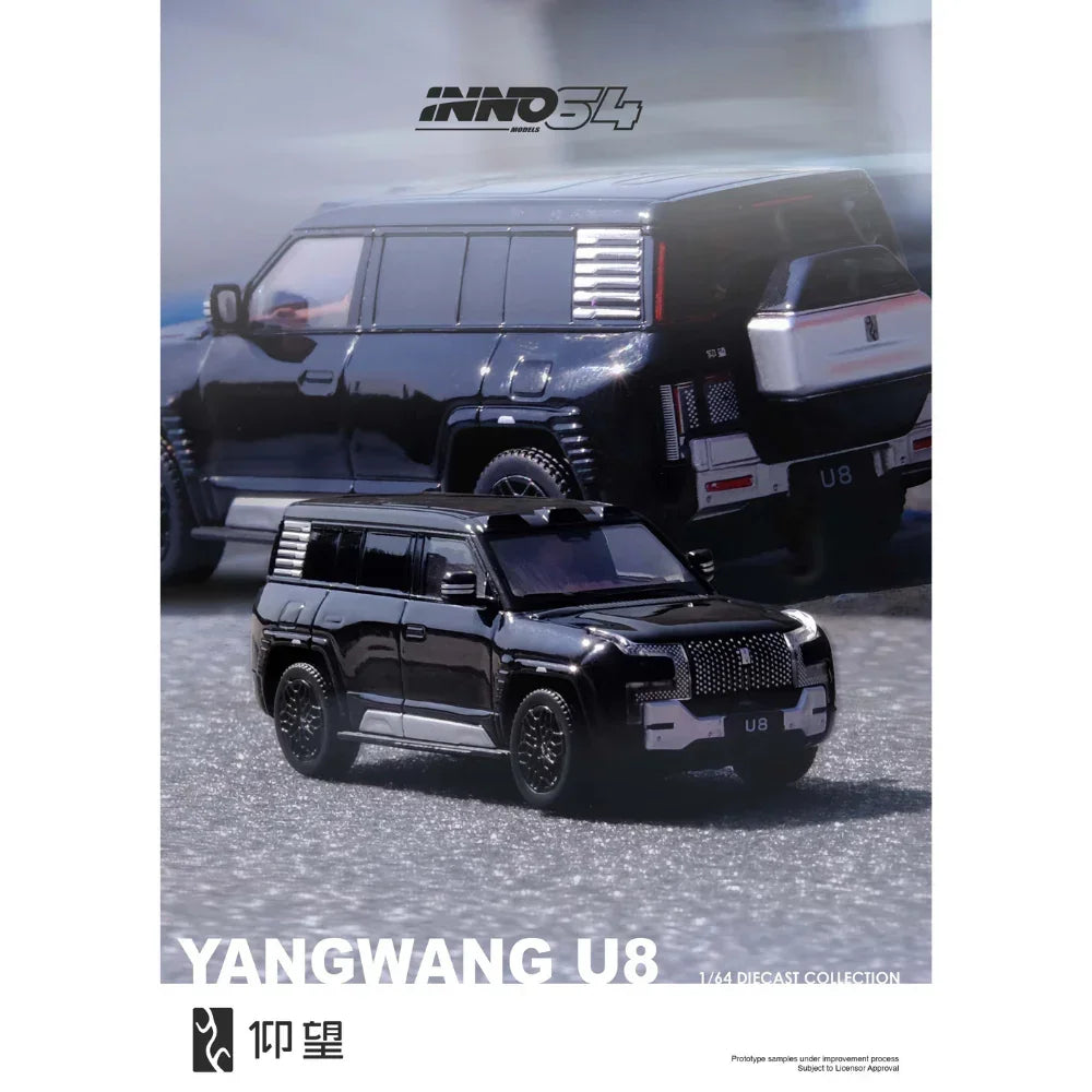Premium scale diecast model car – Yanwang U8, 1:64 Scale (Black) Collectible