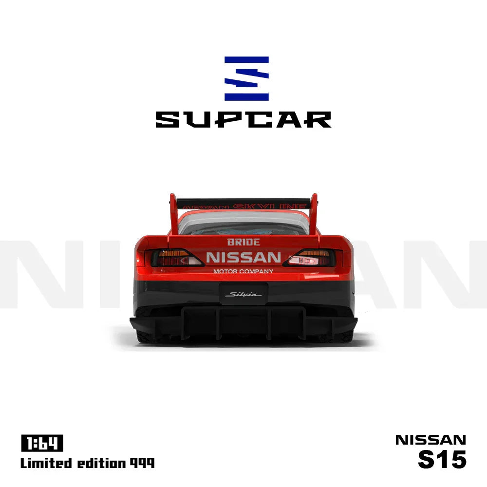 Premium scale diecast model car – *PRE-ORDER* Supcar-S15 Red and Black Container Set, 1:64 Scale Collectible