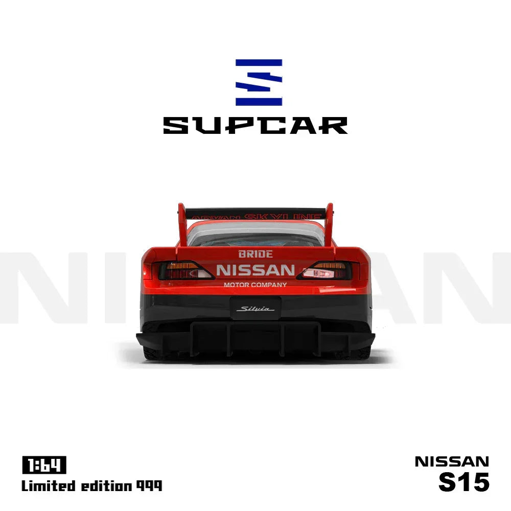 Premium scale diecast model car – *PRE-ORDER* Supcar-S15 Red and Black Container Set, 1:64 Scale Collectible