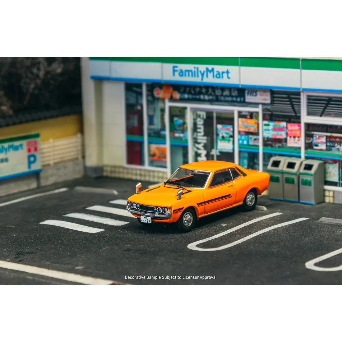 Premium scale diecast model car – *PRE-ORDER* Toyota Celica 1600GT TA22 Chance of Chase Car, 1:64 Scale (Orange) Collectible