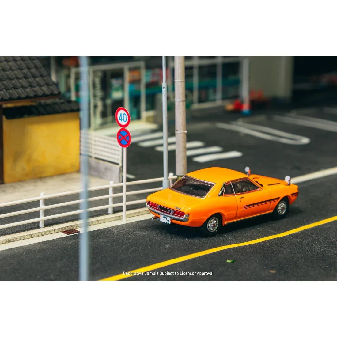 Premium scale diecast model car – *PRE-ORDER* Toyota Celica 1600GT TA22 Chance of Chase Car, 1:64 Scale (Orange) Collectible