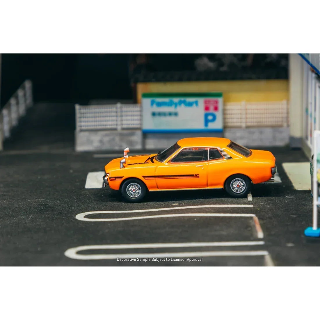 Premium scale diecast model car – *PRE-ORDER* Toyota Celica 1600GT TA22 Chance of Chase Car, 1:64 Scale (Orange) Collectible