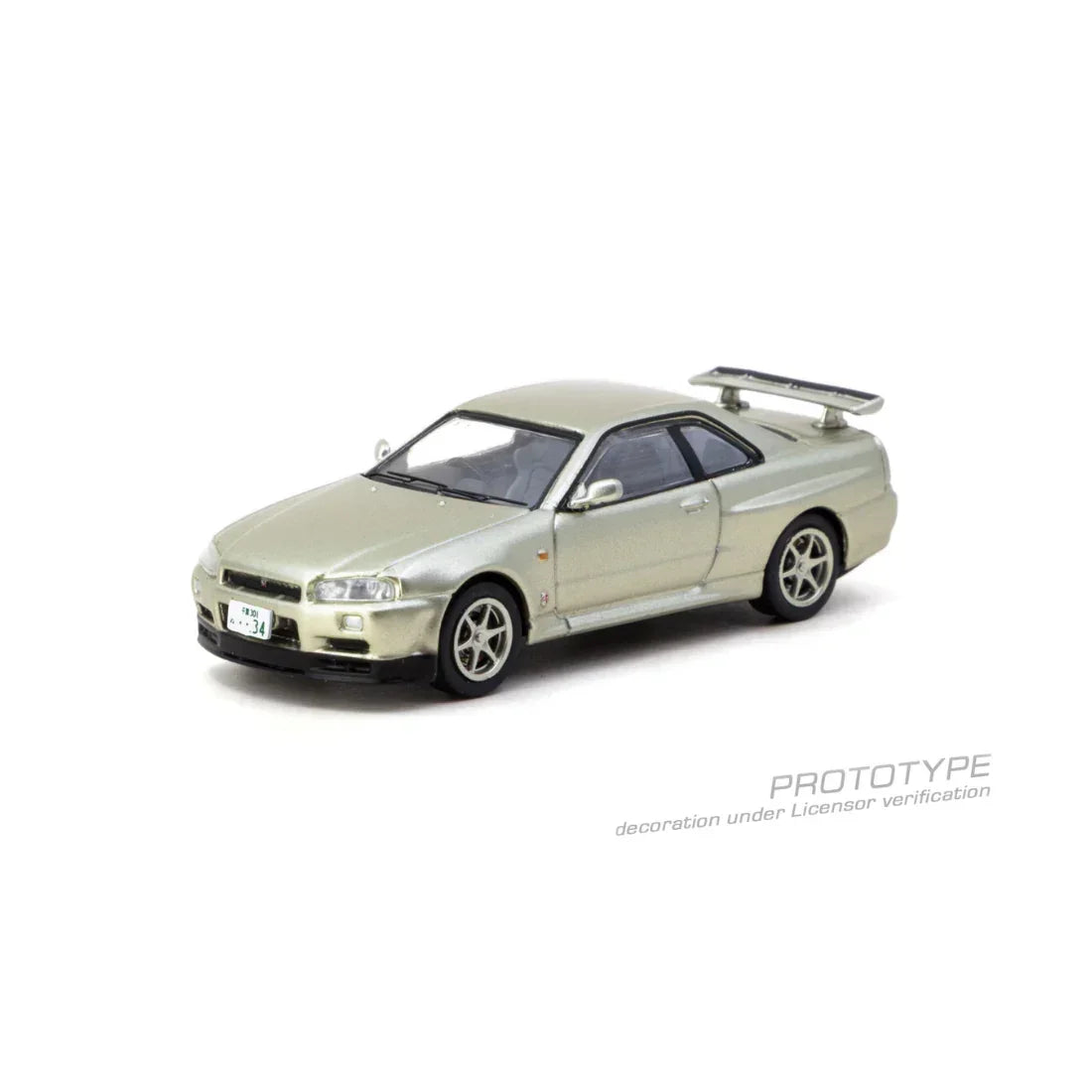 Premium scale diecast model car – *PRE-ORDER* Nissan Skyline GT-R R34 Millenium Jade (Chance of Chase Car), 1:64 Scale Collectible