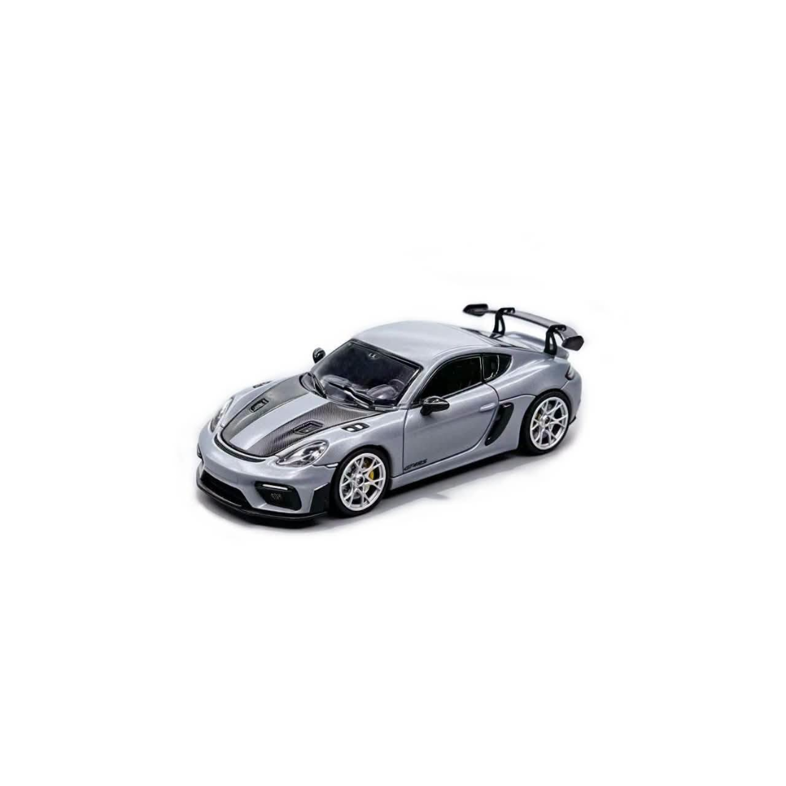 *Pre-Orders* Porsche 718 GT4 RS Grey with Half Carbon-Hood, 1:64 Scale