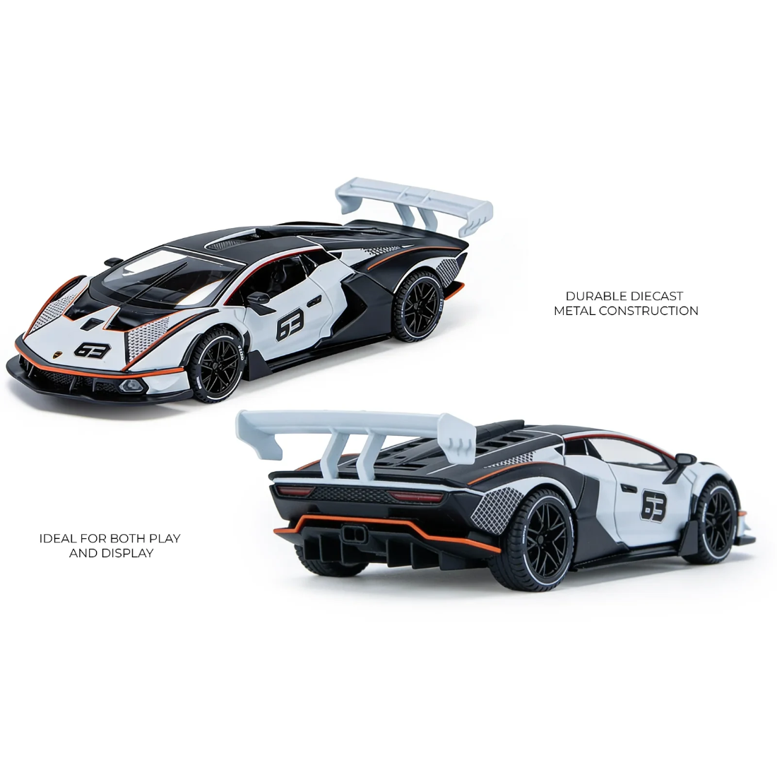 Lamborghini SCV12 Model Car, 1:32 Scale (White)