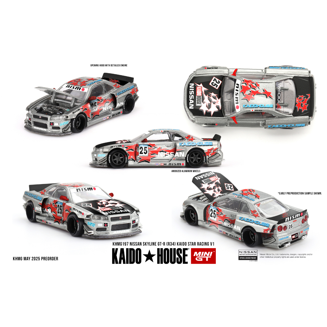 Nissan Skyline GT-R (R34) Kaido Star Racing V1, 1:64 Scale