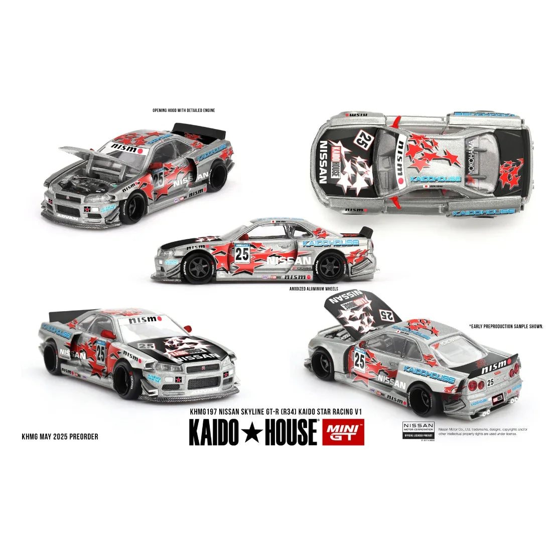 Nissan Skyline GT-R (R34) Kaido Star Racing V1, 1:64 Scale