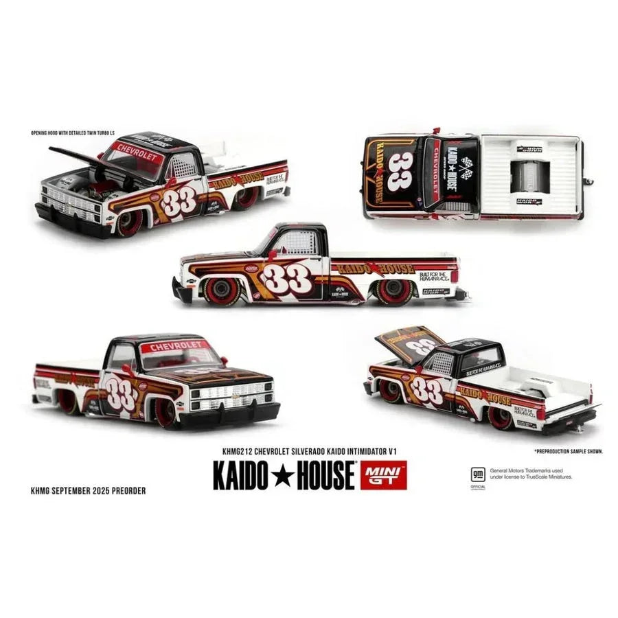 Premium scale diecast model car – Chevrolet Silverado Kaido Intimidator V1, 1:64 Scale Collectible