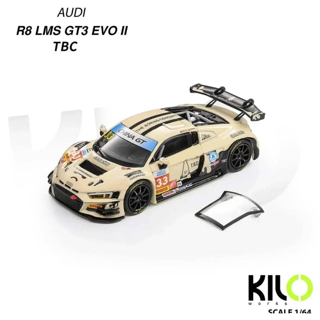 AUDI R8 LMS GT3 EVO II #33 CHINE GT 2025, 1:64 Scale