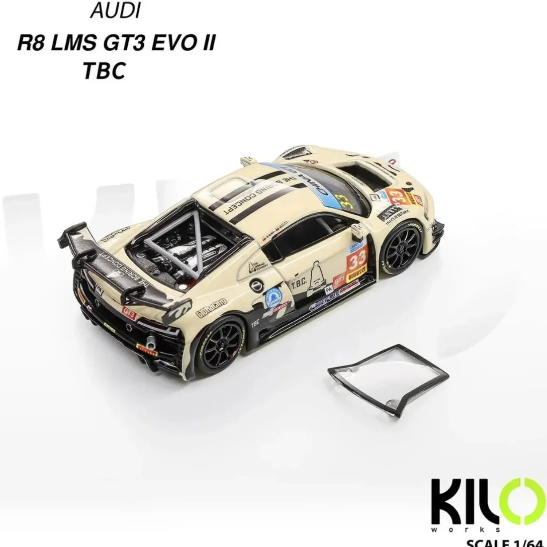 AUDI R8 LMS GT3 EVO II #33 CHINE GT 2025, 1:64 Scale