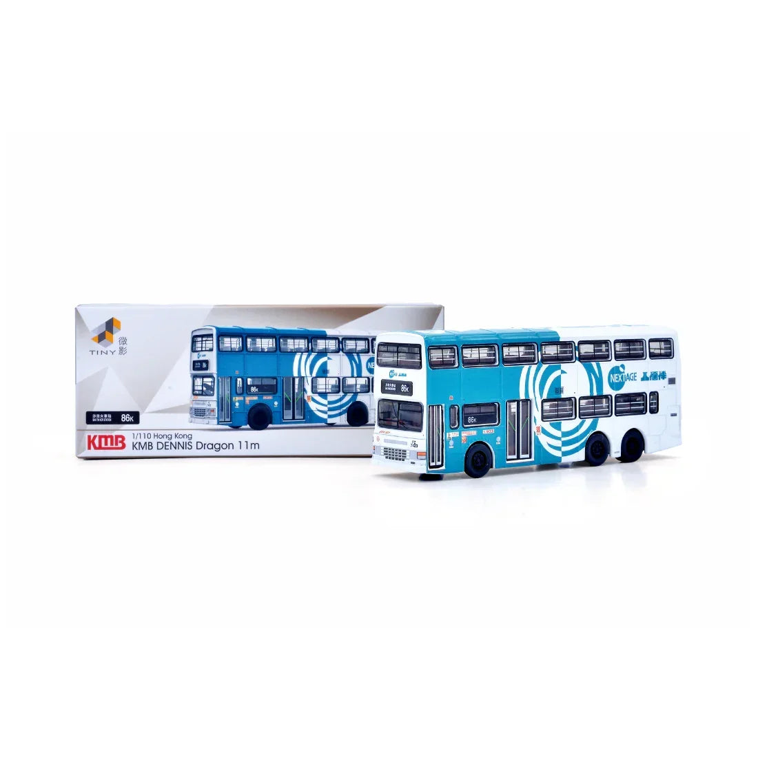 Premium scale diecast model car – KMB Dennis Dragon 11m Open Top Bus (Route 86K), 1:110 Scale Collectible