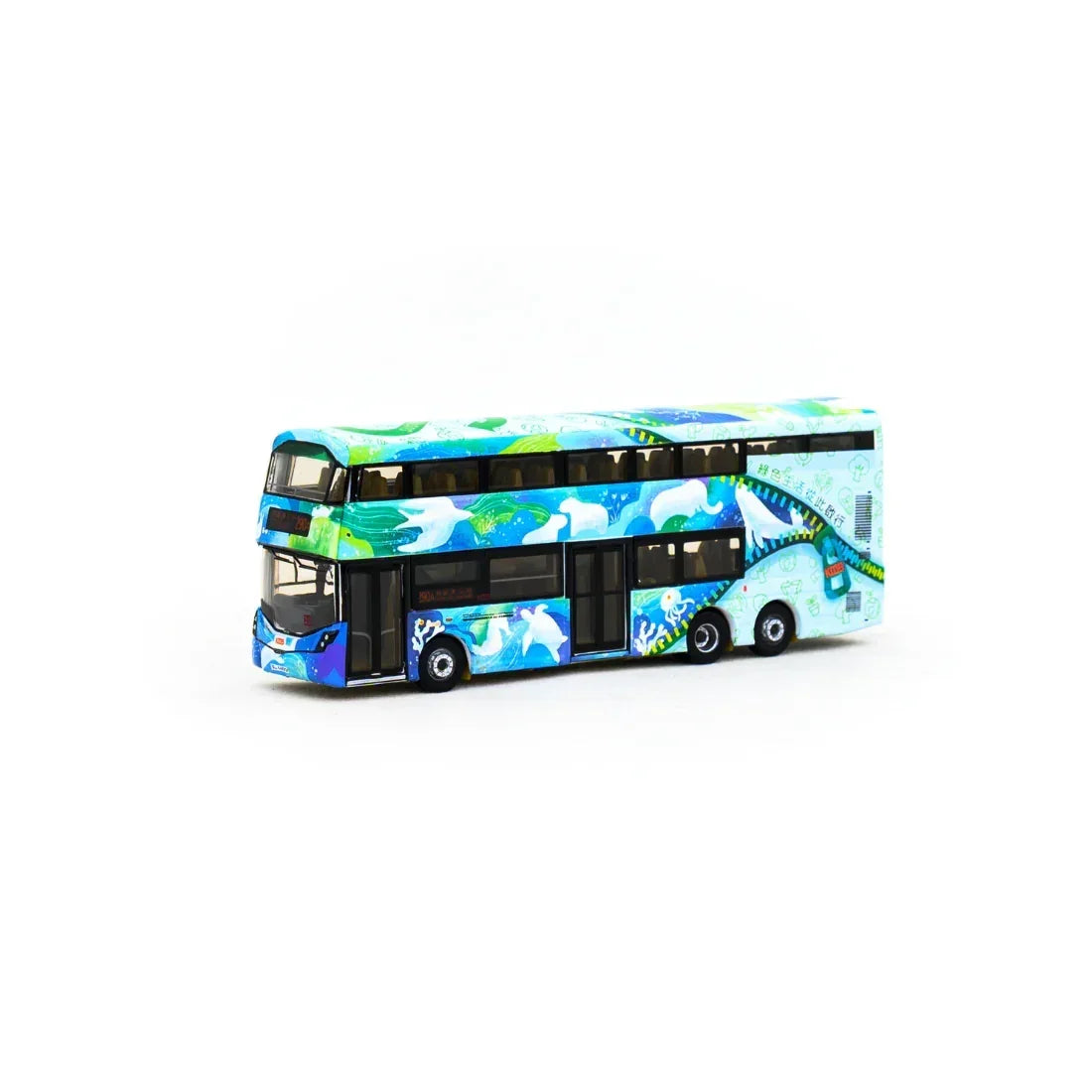 Premium scale diecast model car – KMB Volvo B8L Wright 12m "Sustainability‧Get Set‧Go" (290A), 1:110 Scale Collectible