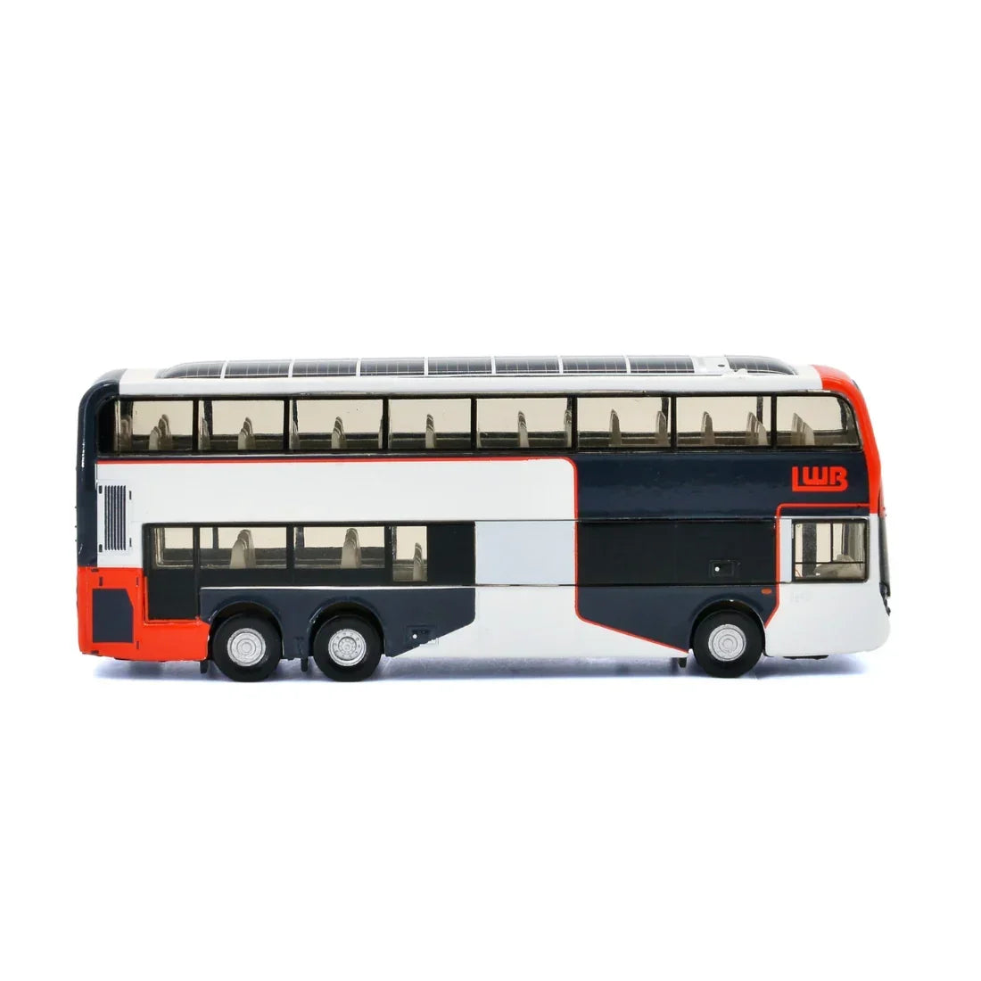 Premium scale diecast model car – Long Win Bus ADL Enviro500 MMC Solar Panel (A46) Real Solar Bus (Charging via Solar Power & Light), 1:110 Scale Collectible
