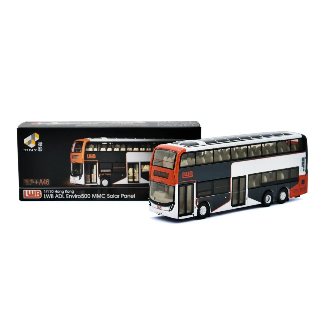 Long Win Bus ADL Enviro500 MMC Solar Panel (A46) Real Solar Bus (Charging via Solar Power & Light), 1:110 Scale