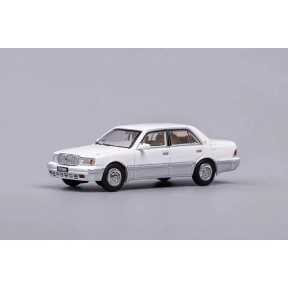 Premium scale diecast model car – Toyota Crown, 1:64 Scale (White) Collectible