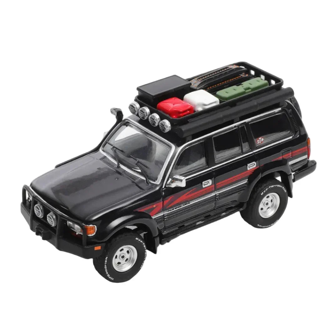 Premium scale diecast model car – Toyota No.613 Land Cruiser 80, 1:64 Scale (Black) Collectible