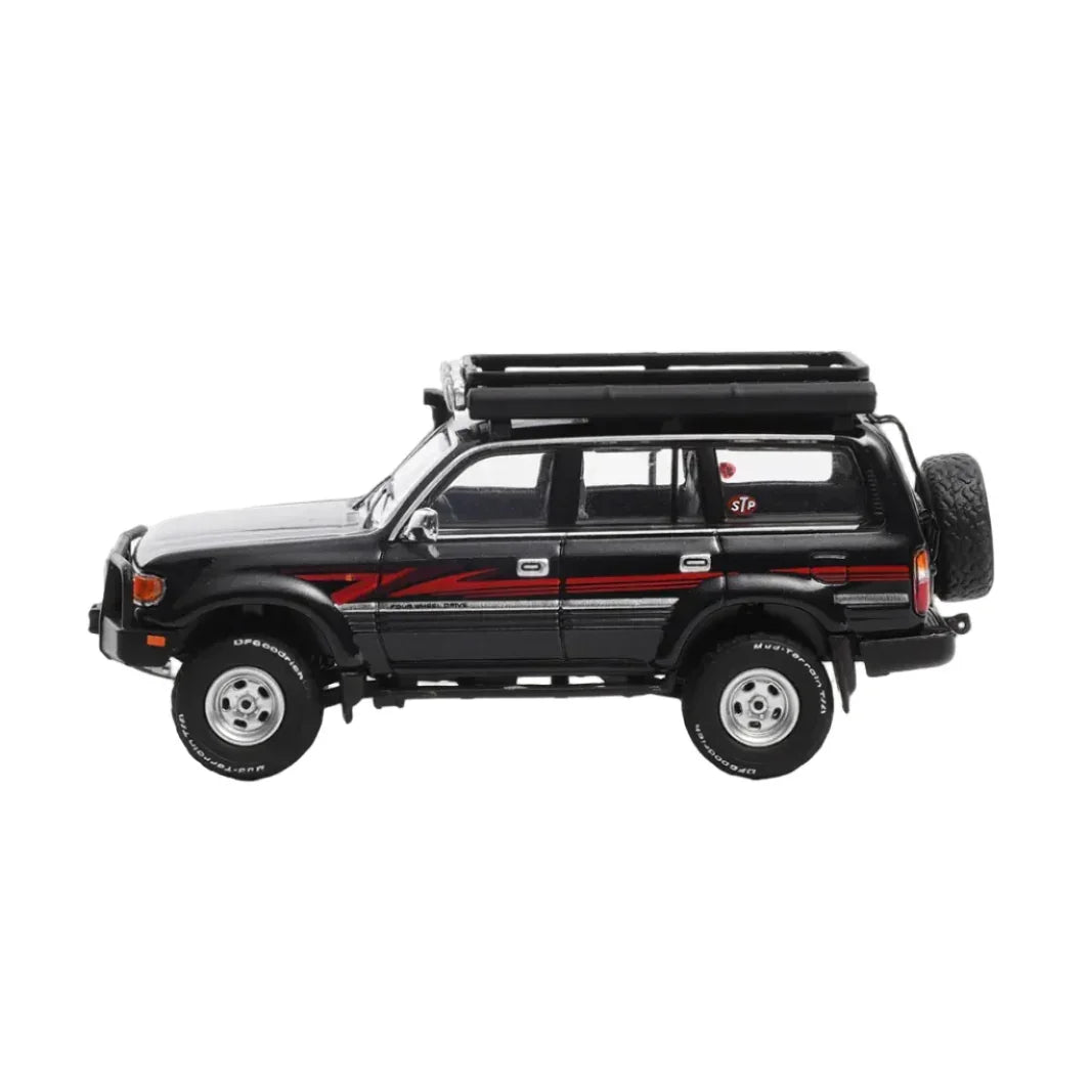 Premium scale diecast model car – Toyota No.613 Land Cruiser 80, 1:64 Scale (Black) Collectible