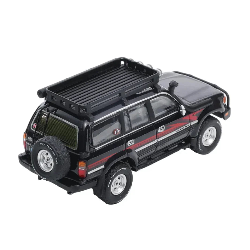 Premium scale diecast model car – Toyota No.613 Land Cruiser 80, 1:64 Scale (Black) Collectible