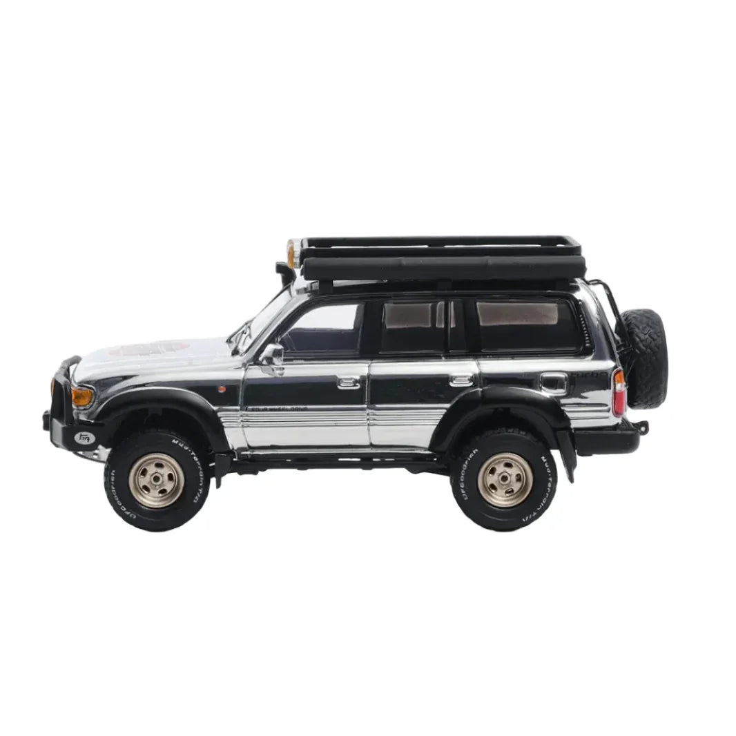 Premium scale diecast model car – Toyota No.616 Land Cruiser 80, 1:64 Scale (Silver) Collectible