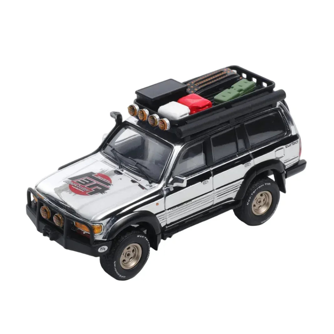 Premium scale diecast model car – Toyota No.616 Land Cruiser 80, 1:64 Scale (Silver) Collectible