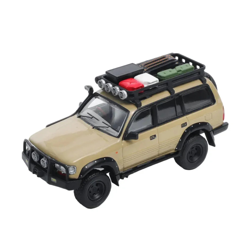 Premium scale diecast model car – Toyota No.631 Land Cruiser 80, 1:64 Scale (Beige) Collectible