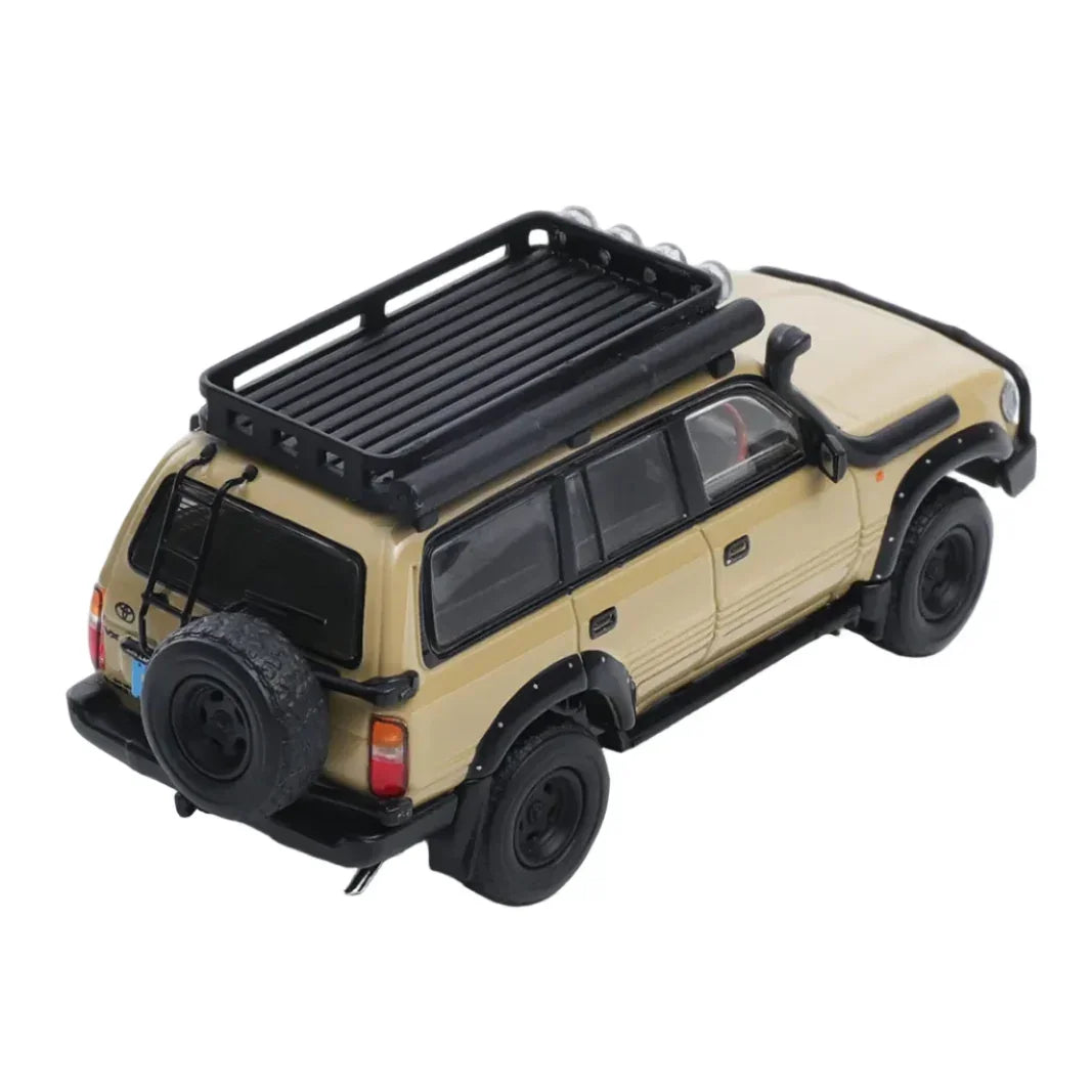 Premium scale diecast model car – Toyota No.631 Land Cruiser 80, 1:64 Scale (Beige) Collectible