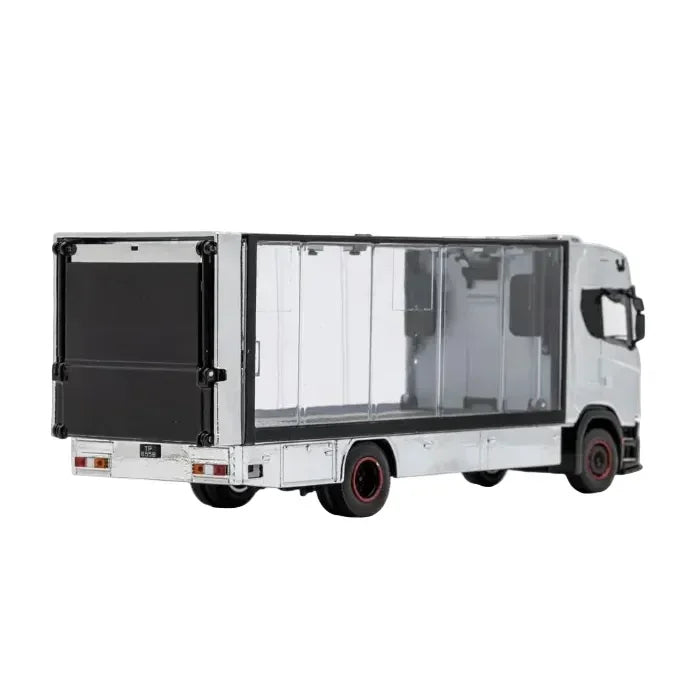 Premium scale diecast model car – Scania 730 S No.138 Enclosed/Double Deck Tow Truck, 1:64 Scale (Silver) Collectible