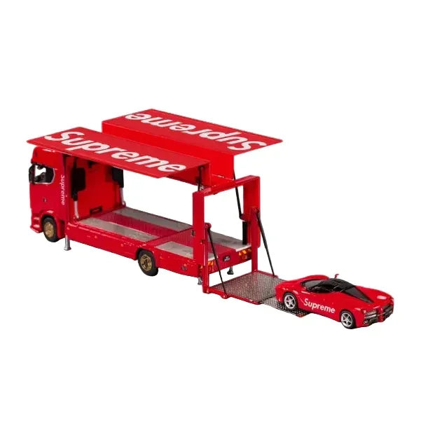 Premium scale diecast model car – Scania 730 S No.149 Enclosed/Double Deck Tow Truck, 1:64 Scale (Red) Collectible