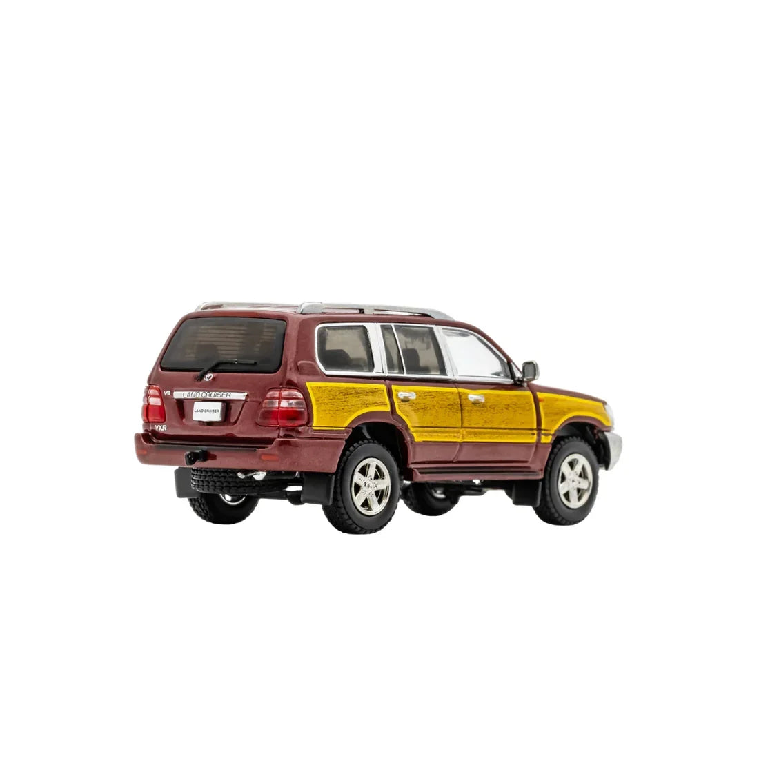 Premium scale diecast model car – *PRE-ORDER* Toyota Land Cruiser LC100 Retro Woodgrain Livery, 1:64 Scale Collectible