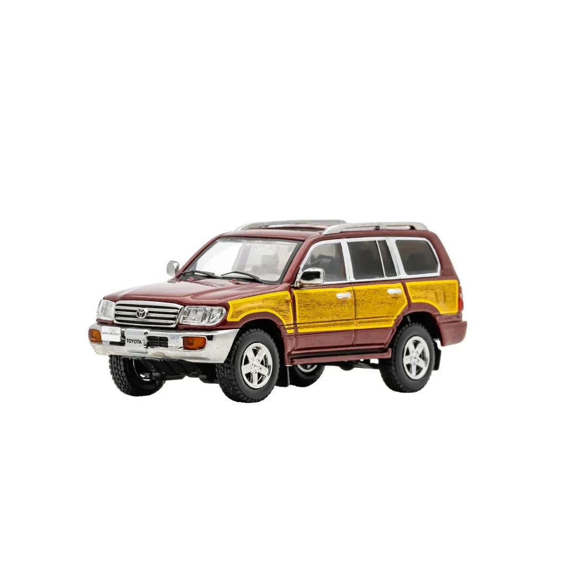 Premium scale diecast model car – *PRE-ORDER* Toyota Land Cruiser LC100 Retro Woodgrain Livery, 1:64 Scale Collectible