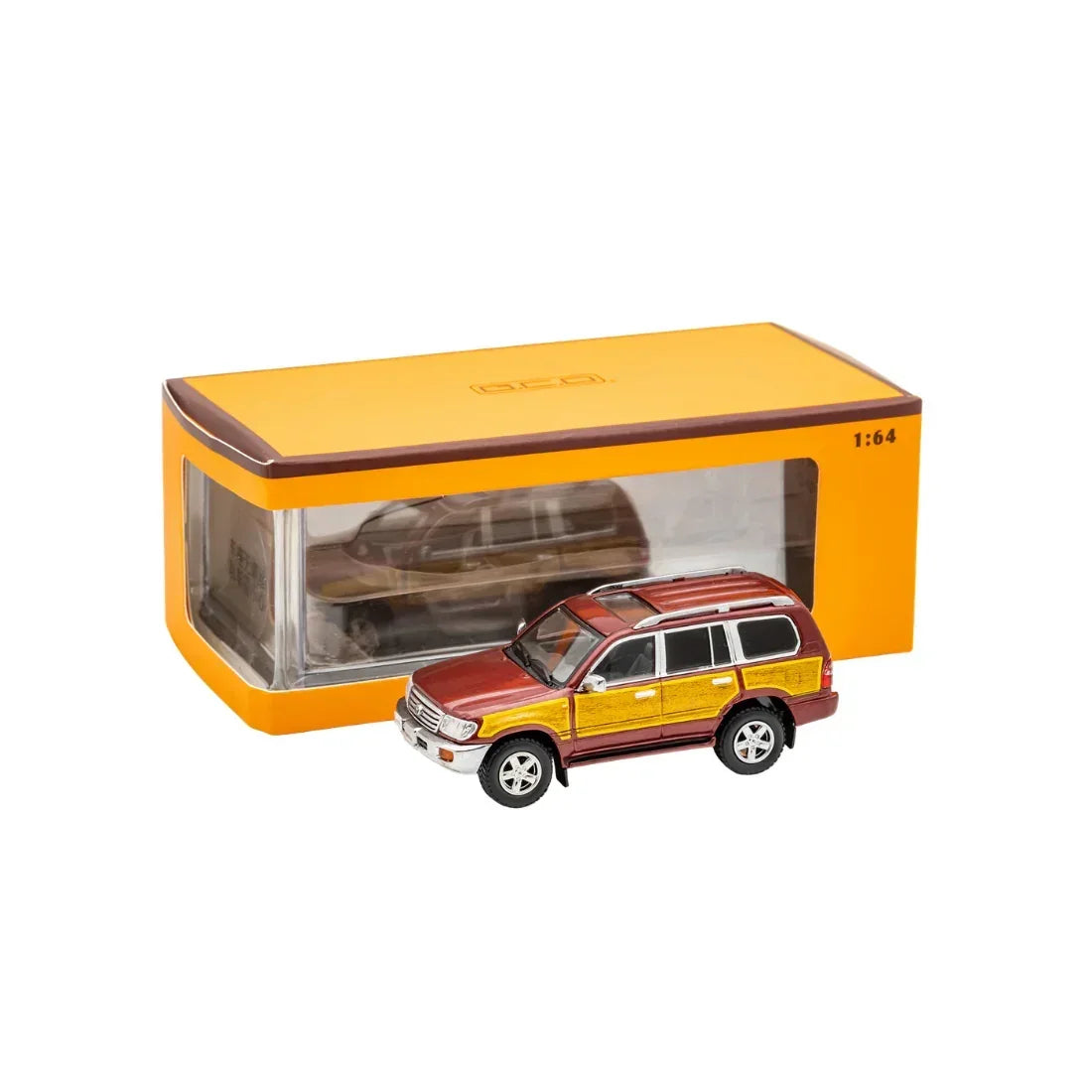Premium scale diecast model car – *PRE-ORDER* Toyota Land Cruiser LC100 Retro Woodgrain Livery, 1:64 Scale Collectible
