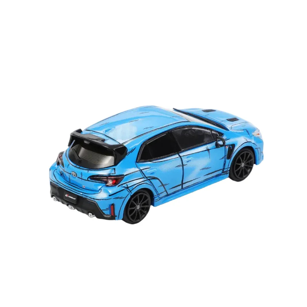 Premium scale diecast model car – Toyota GR Corolla Manga 2022, 1:64 Scale (Blue) Collectible