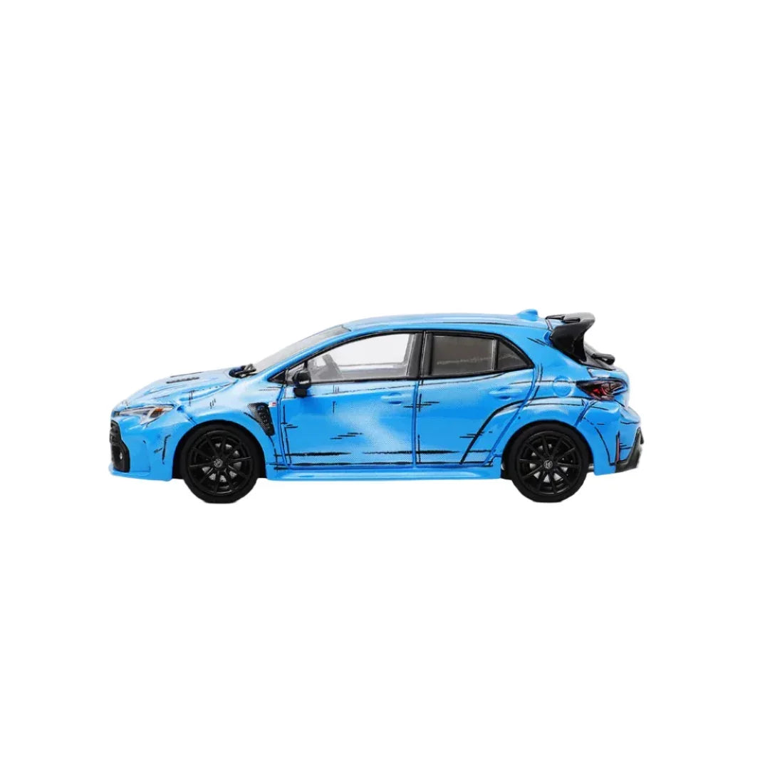 Premium scale diecast model car – Toyota GR Corolla Manga 2022, 1:64 Scale (Blue) Collectible
